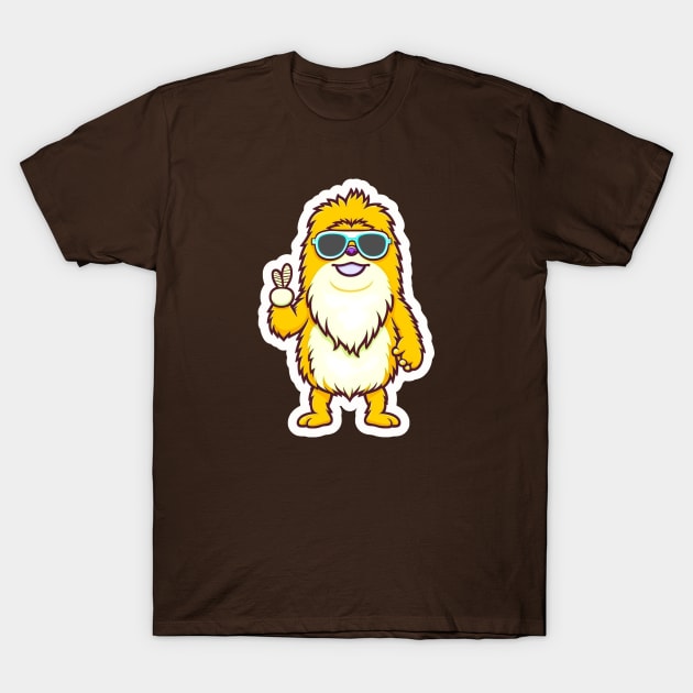 Chill Bigfoot Offers Peace T-Shirt by Contentarama